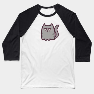 Annoyed Cartoon Cat Baseball T-Shirt